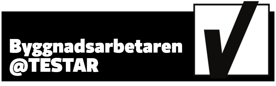 Byggnadsarbetaren testar