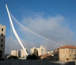 The Chords Bridge in Jerusalem, Israel. Designed by Santiago Calatrava.” By Ynhockey, own work. Licensed under CC BY-SA 3.0 https://en.wikipedia.org/wiki/Santiago_Calatrava#/media/File:Calatrava_Jerusalem.jpg